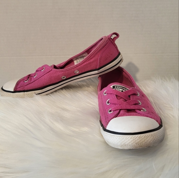 Converse Women's Pink Canvas Sneakers, Size 6.5 - Picture 2 of 8